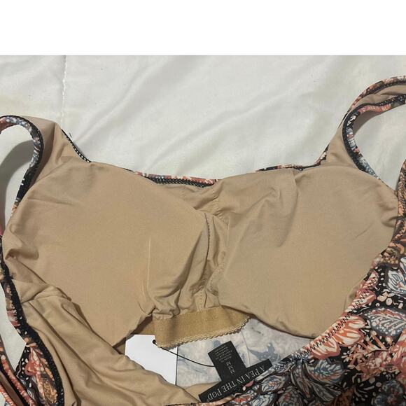 NWT A Pea In The Pod Square-Neck Maternity One Piece Swimsuit Floral Size M - Picture 7 of 7